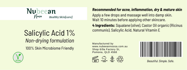 1% Salicylic Acid for dry skin. Non drying formulation for dry, mature and sensitive skin types. 