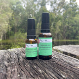 Hyaluronic Acid Serum + Organic Sandalwood Hydrosol. Skin hydration booster containing just 4 ingredients. Nutritionist & Naturopath formulated.