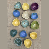 Optional beautiful hand made pottery mask bowls. Made on in the Noosa Hinterland, Sunshine Coast, Australia