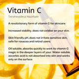 Tetrahexyldecyl Ascorbate A revolutionary form of vitamin C for skincare. Increased stability, does not oxidise on your skin. Skin friendly pH, does not irritate sensitive skin, safe for rosacea and retinol users. Oil soluble, absorbs quickly to work its vitamin C magic in the deeper layers of your. Water soluble ascorbic acid is not absorbed into skin and works only on the surface.