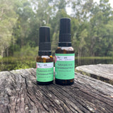 Hyaluronic Acid Serum + Organic Sandalwood Hydrosol. Skin hydration booster containing just 4 ingredients. Nutritionist & Naturopath formulated. 